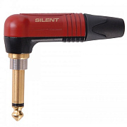 Neutrik NP2RX-AU-SILENT кабельный разъем Jack 6.3мм TS (моно) штекер угловой с выключателем для подключения без щелчков, золоченые контакты